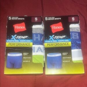 Hanes Boys X-Temp Boxer Briefs - Blue and White